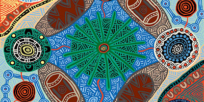 Image credit: ‘Yanhambabirra Burambabirra Yalbailinya’ (Come, Share and Learn), 2020 by Luke Penrith for the One Sydney, Many People Strategy.